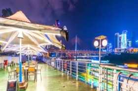 黄金3号游轮夜景阳光甲板